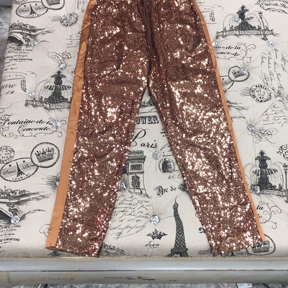 Prabal Gurung Metallic High-rise Sequin TROUSERS - Picture 7 of 15